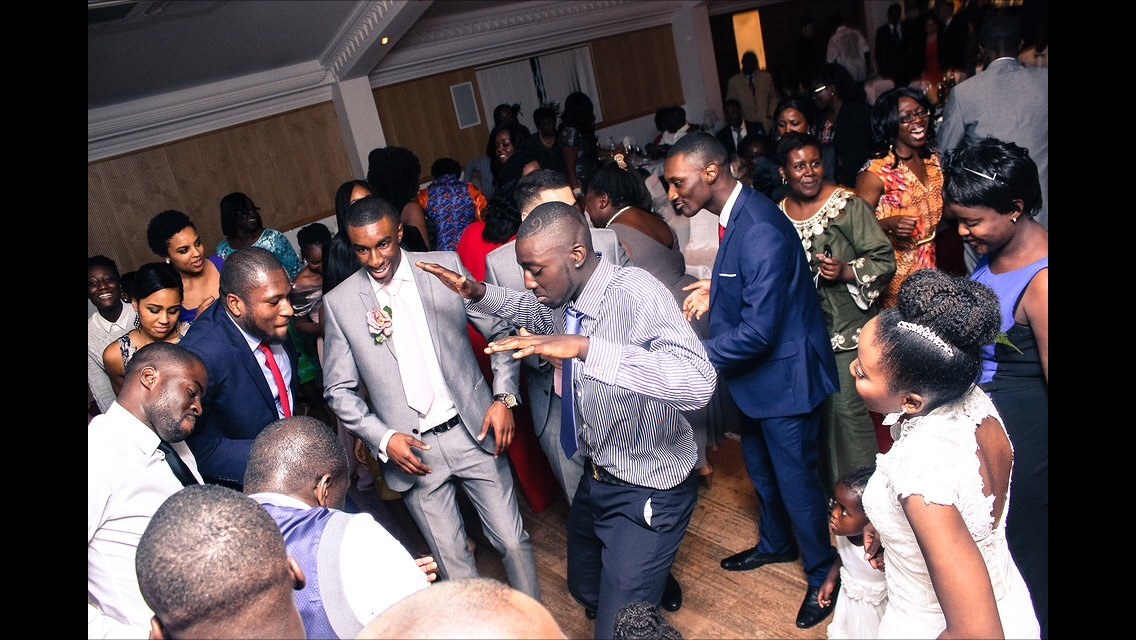 A wedding dancefloor in full swing